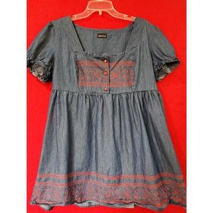 Zenobia Jean w/ Red Trim Blouse